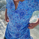 The Swim Shirt - Blue Paisley